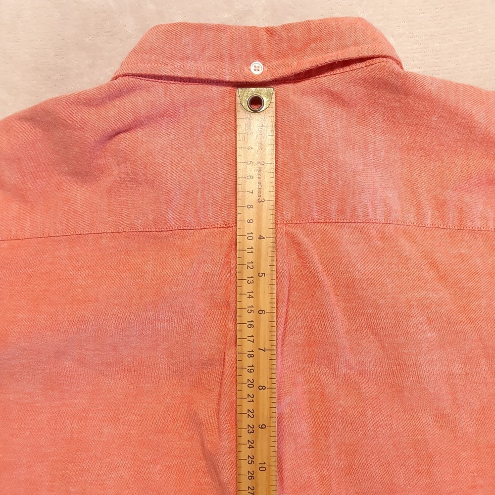 St. John's Bay Mens Slub Cotton SS Classic Fit Button Shirt 2XL Maine Lobster - Picture 6 of 8